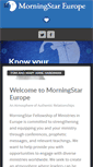 Mobile Screenshot of morningstareurope.org